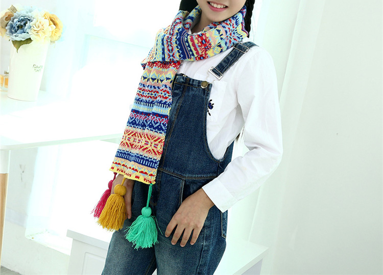 Kids jacquard cashmere scarf wholesale
