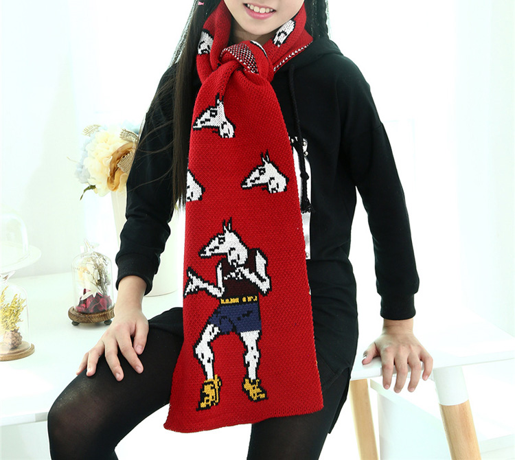 Kids wool knitted scarf wholesale