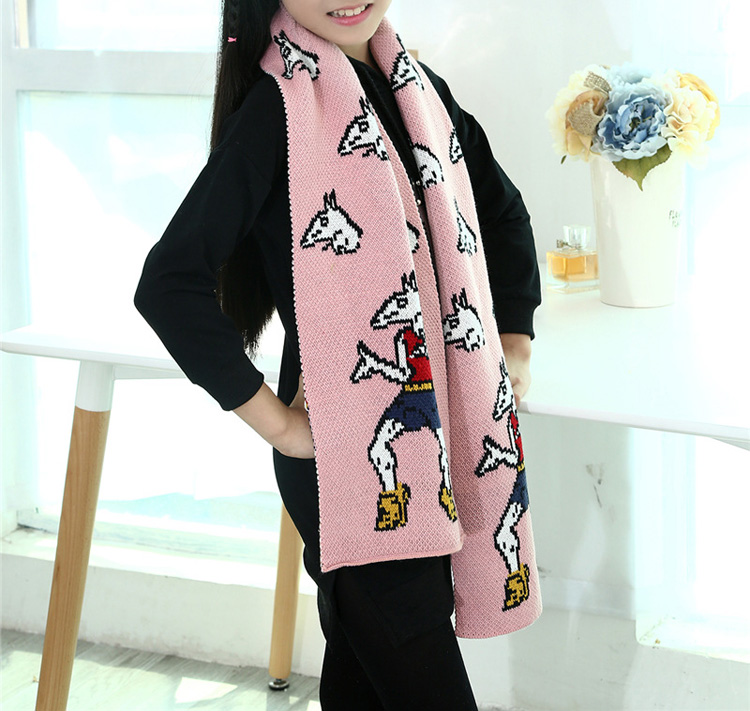 Kids wool knitted scarf wholesale