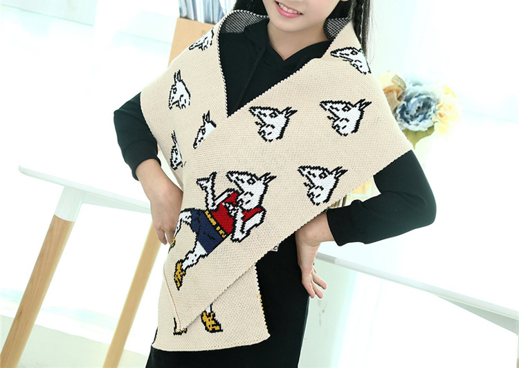 Kids wool knitted scarf wholesale