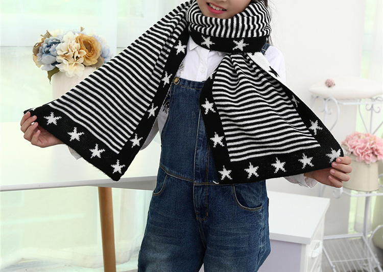Knitted wool fabric kids scarf wholesale