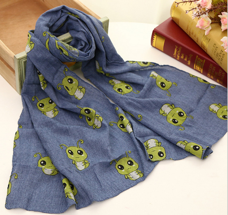 Wholesale kids cartoon scarf cotton