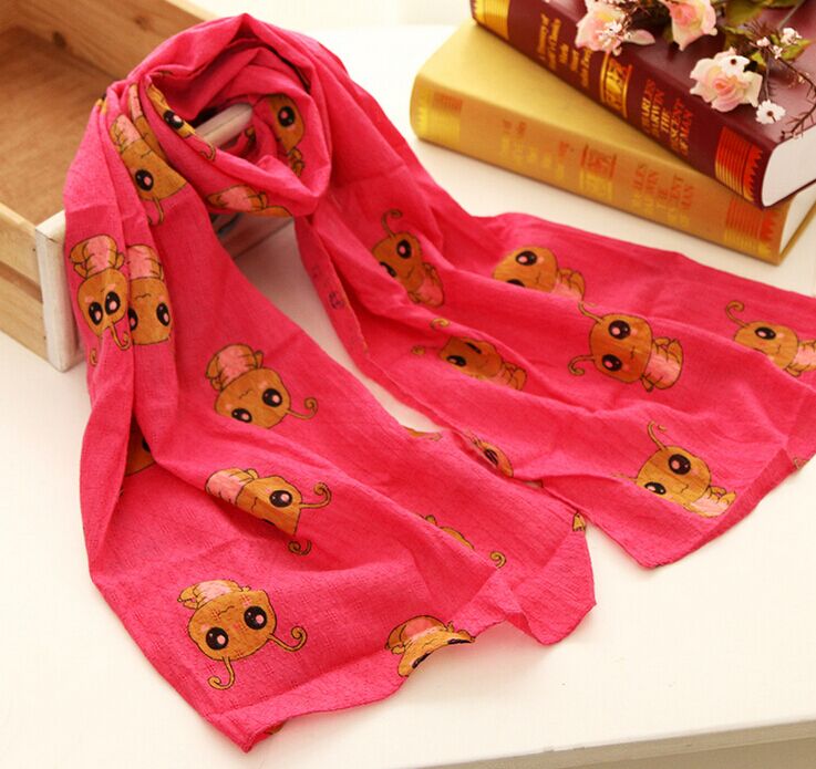 Wholesale kids cartoon scarf cotton