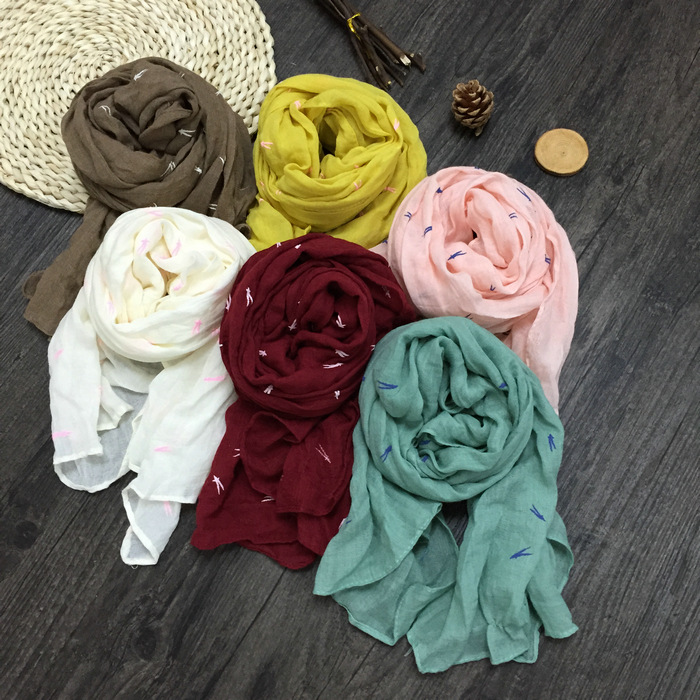 Wholesale kids silk cotton scarf