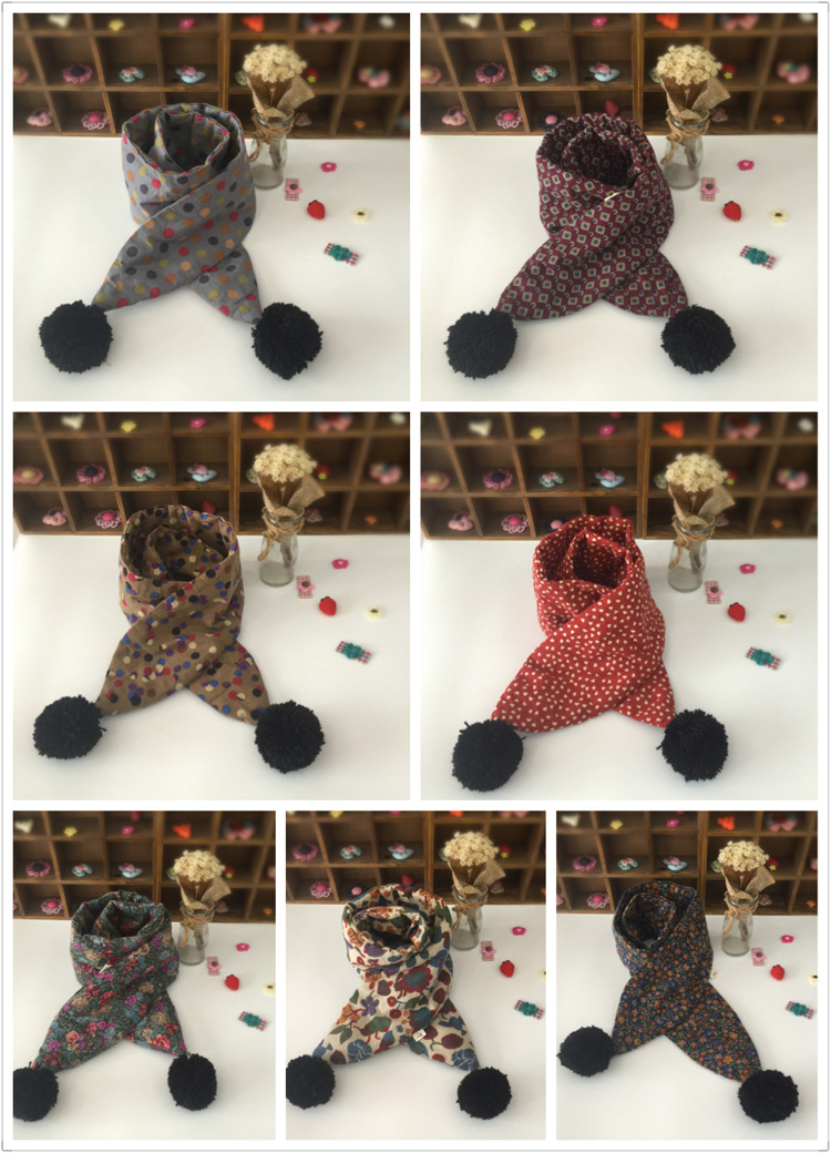 Kids cotton floral scarf wholesale