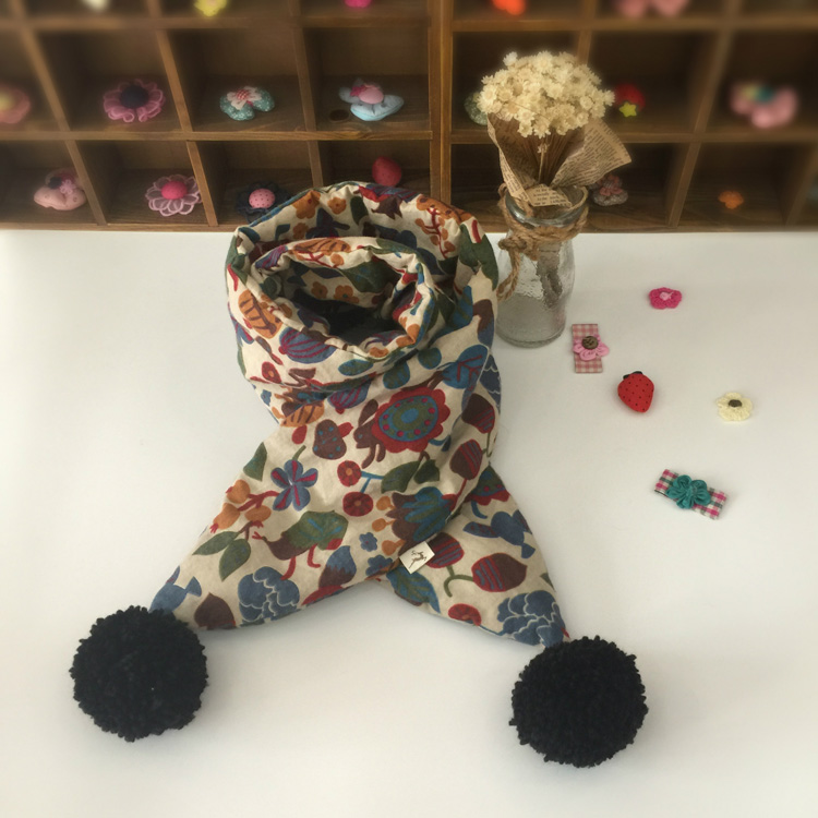Kids cotton floral scarf wholesale