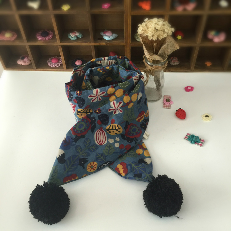 Kids cotton floral scarf wholesale