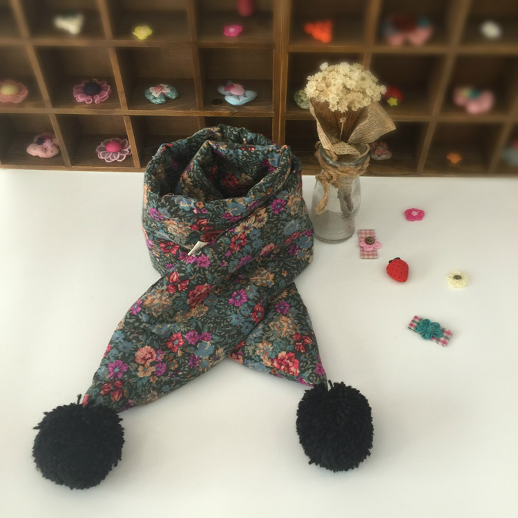 Kids cotton floral scarf wholesale