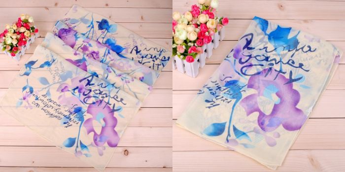 Long silk chiffon scarves