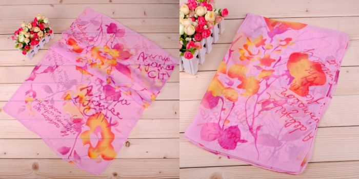 Long silk chiffon scarves