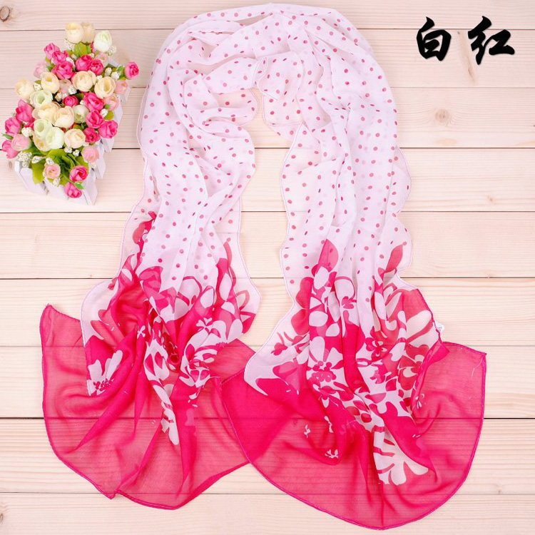 Wholesale polka dot silk scarf