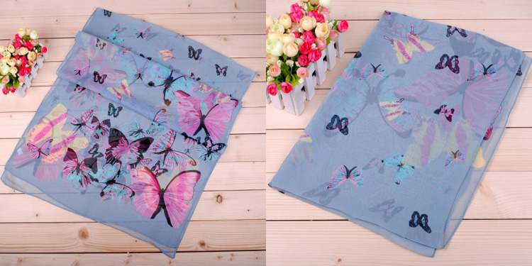 Women silk chiffon scarves