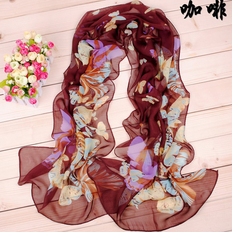 Women silk chiffon scarves
