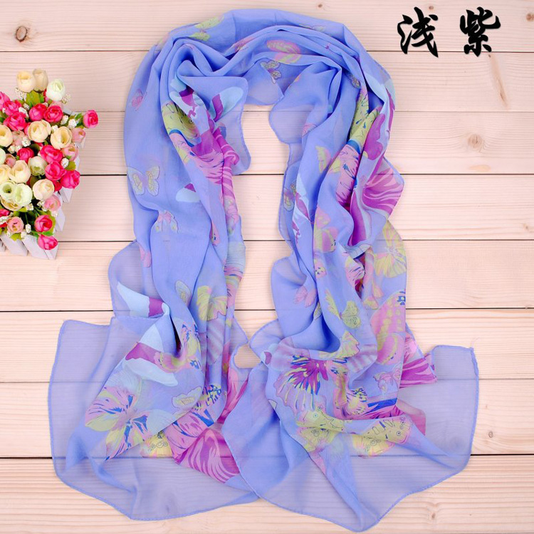 Women silk chiffon scarves