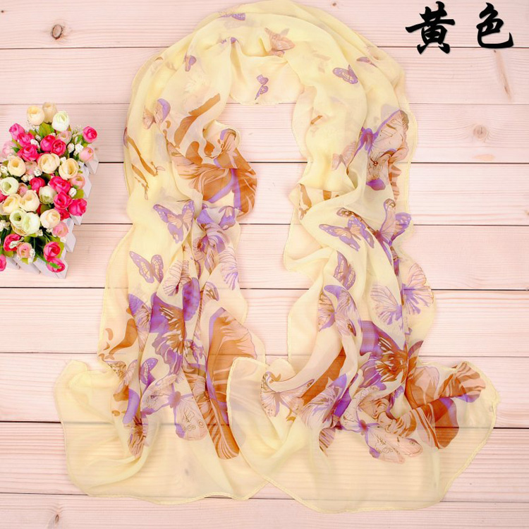 Women silk chiffon scarves