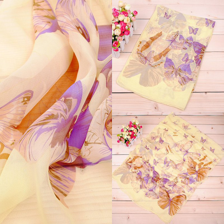 Women silk chiffon scarves