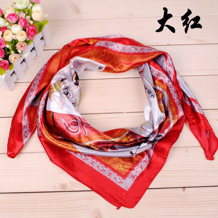 Retro head square scarves