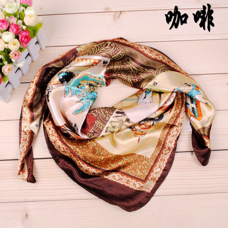 Retro head square scarves