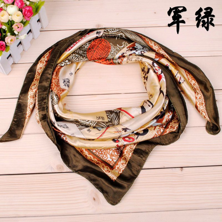 Retro head square scarves