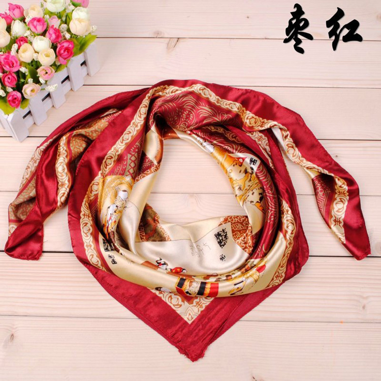 Retro head square scarves