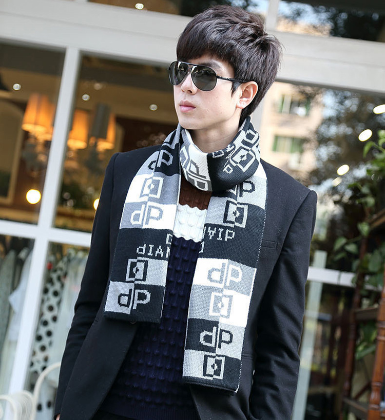Mens scarf fashion winter wool