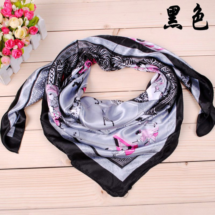 Retro head square scarves