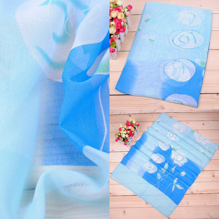 Chiffon silk printed women scarves