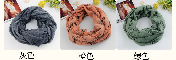 Owl neck scarves for women