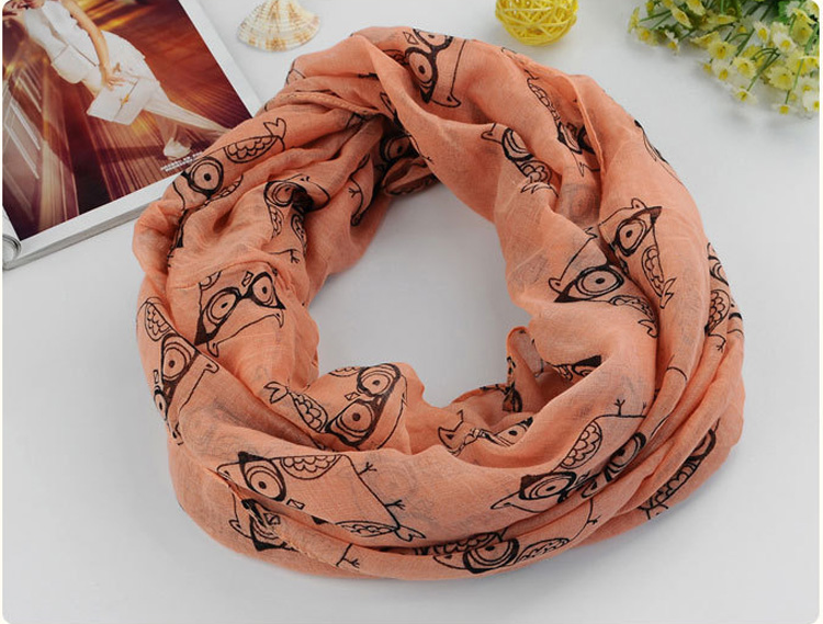 Owl neck scarves for women