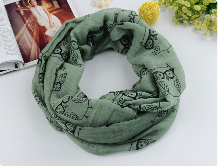 Owl neck scarves for women