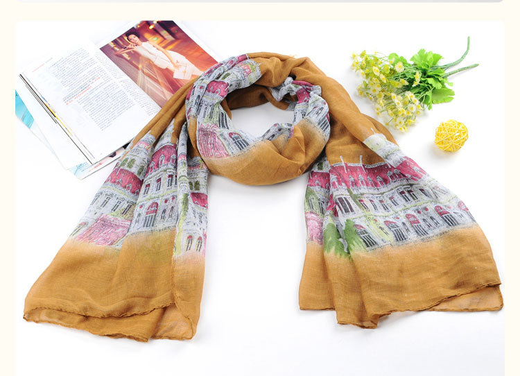 Printed voile scarf wholesale