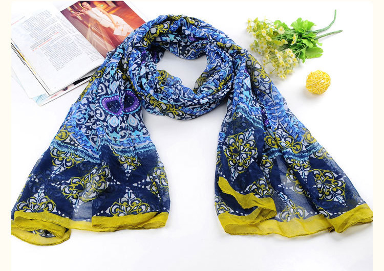 Printed voile scarf wholesale