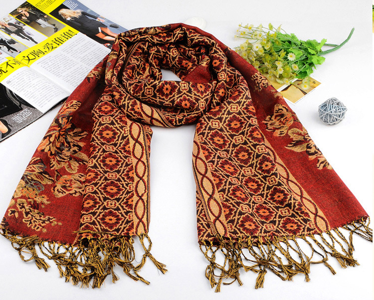 Wholesale cotton jacquard scarf