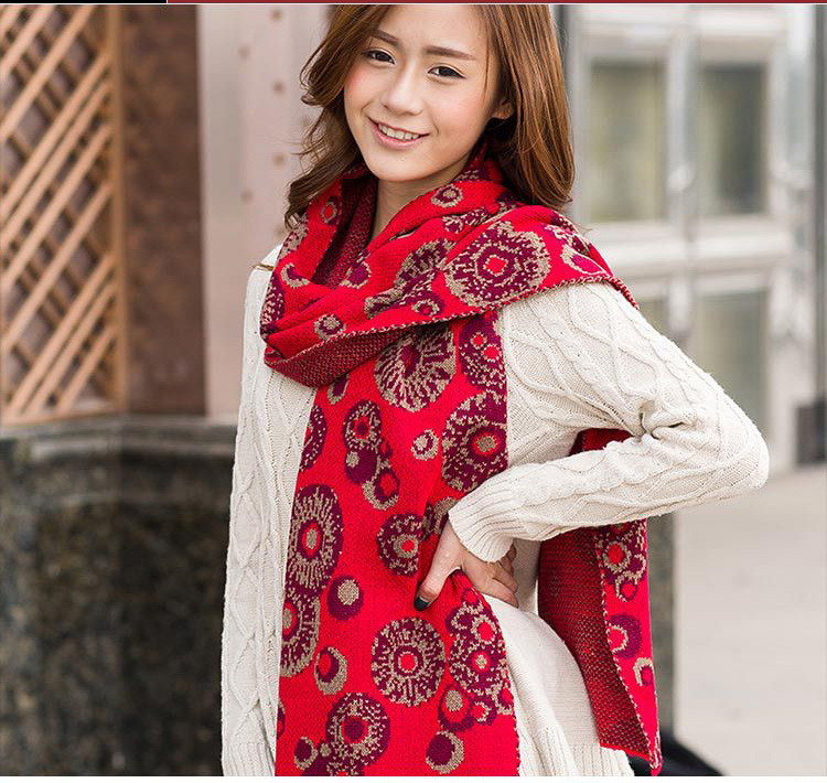Womens knitted wool scarves