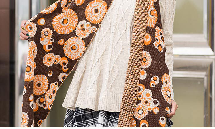 Womens knitted wool scarves