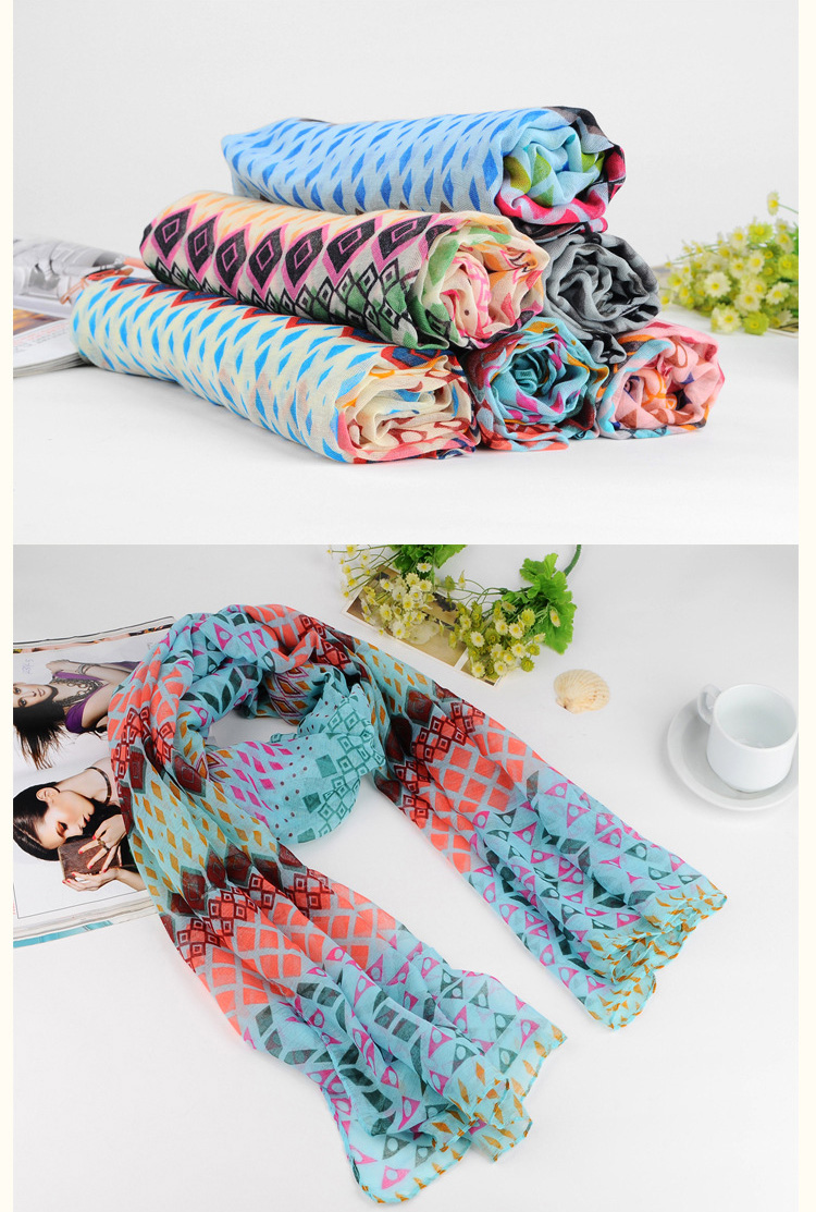 Polyester fashion voile scarves