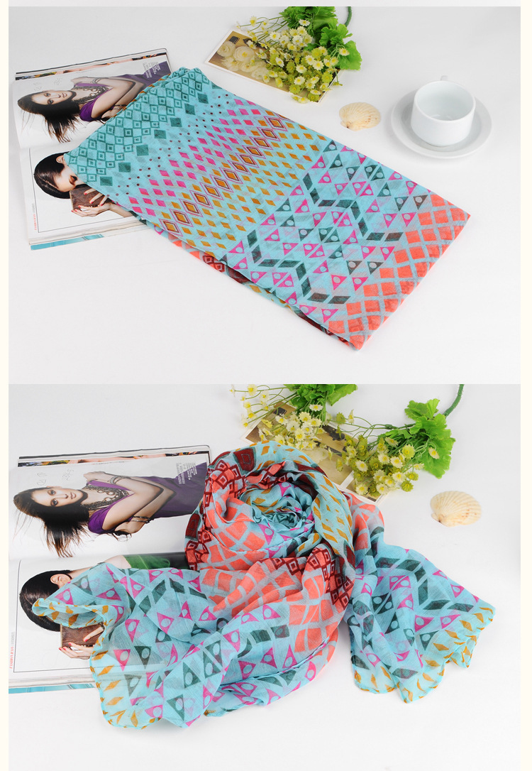 Polyester fashion voile scarves