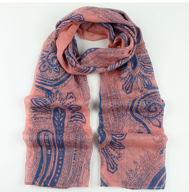 Printed cotton voile scarves sale