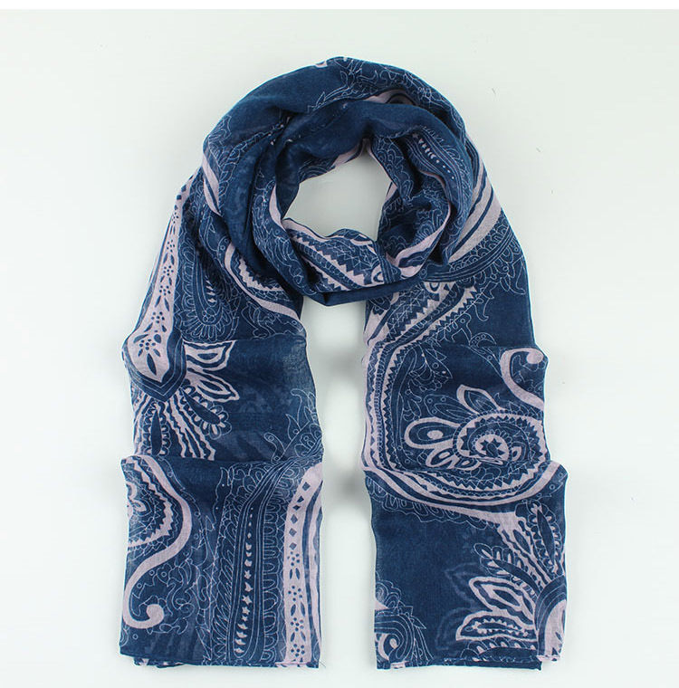 Printed cotton voile scarves sale