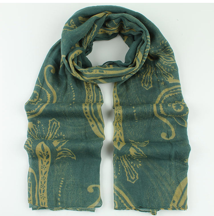 Printed cotton voile scarves sale