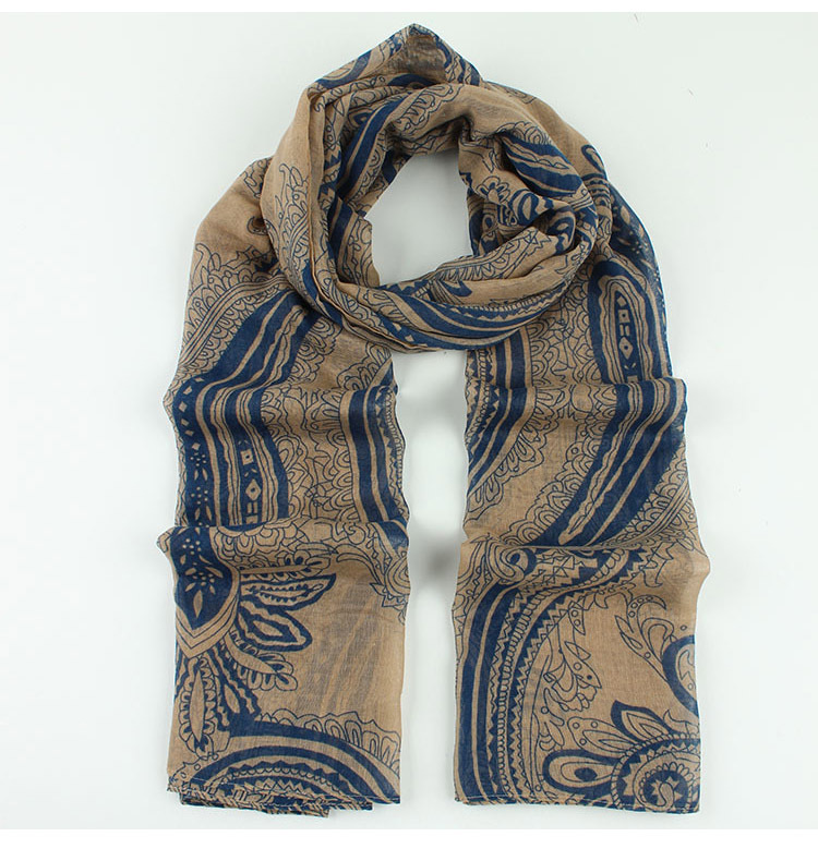 Printed cotton voile scarves sale