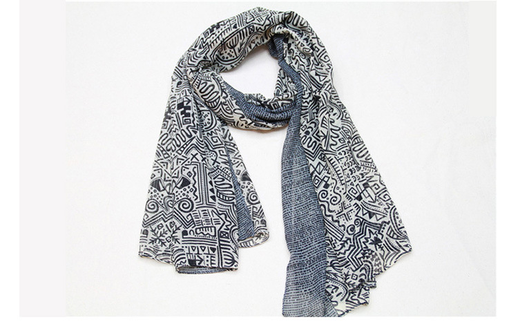 Wholesale women voile printed scarf
