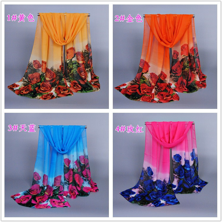 Wholesale silk thin scarves