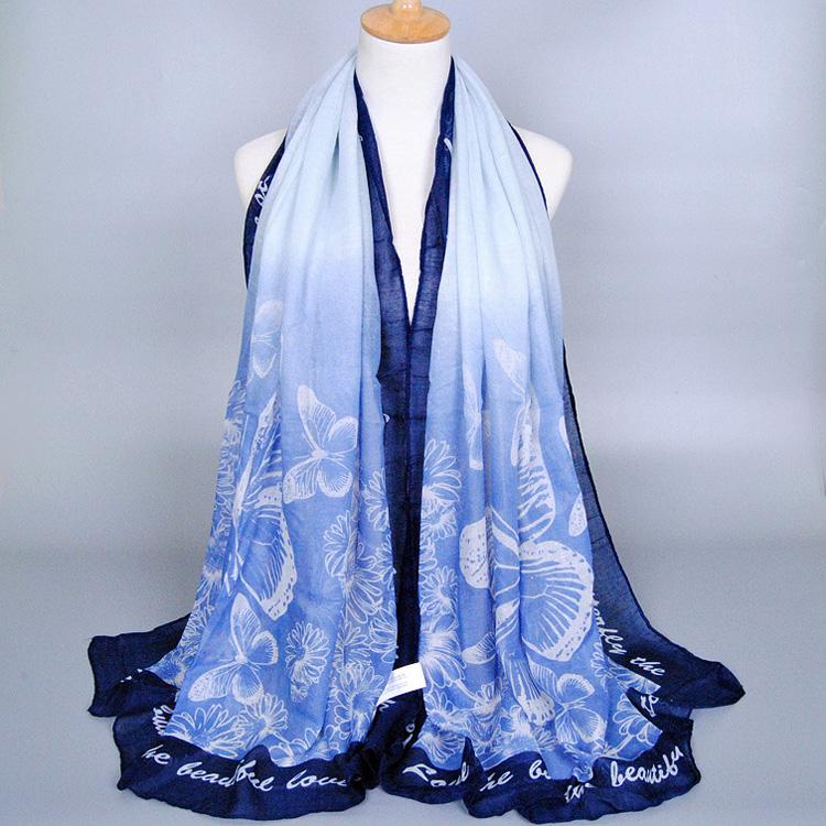 Women silk butterfly scarf