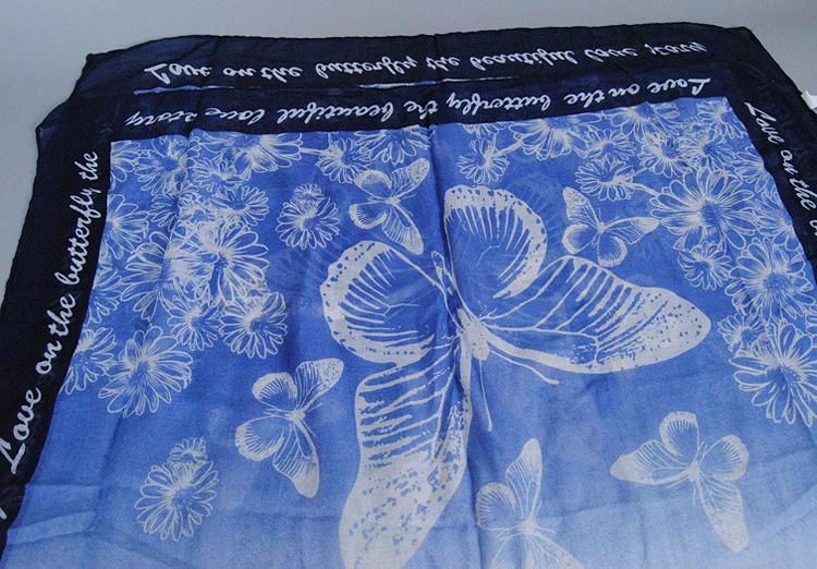 Women silk butterfly scarf