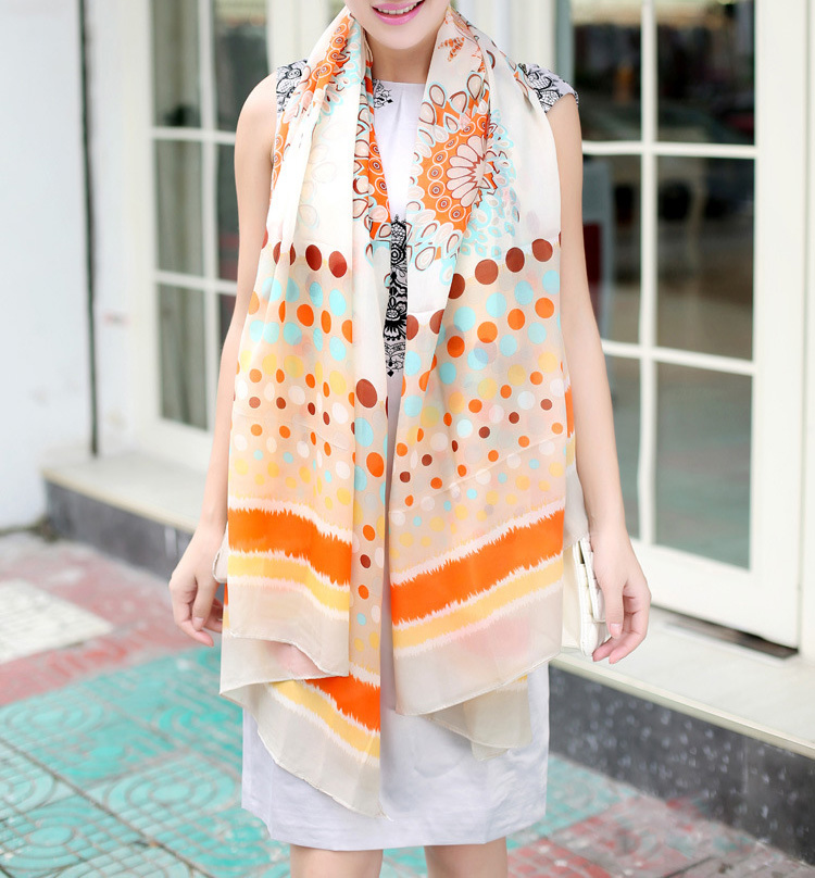 Wholesale floral chiffon scarves