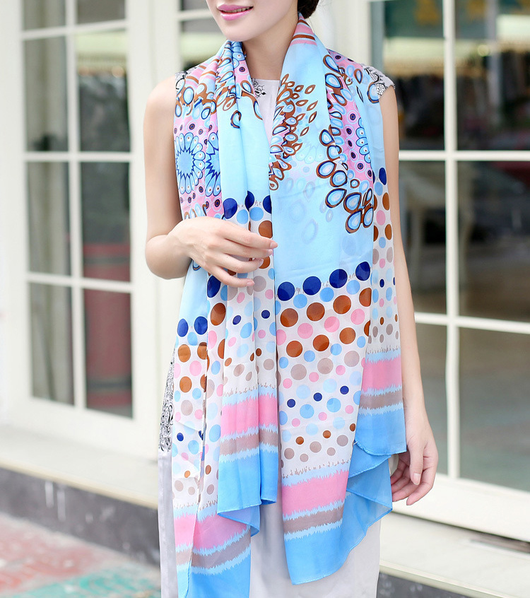 Wholesale floral chiffon scarves
