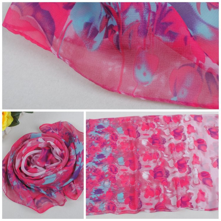 Silk hand painted scarf
