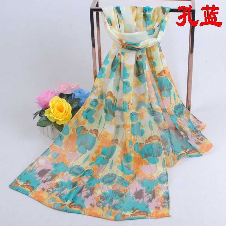 Silk hand painted scarf