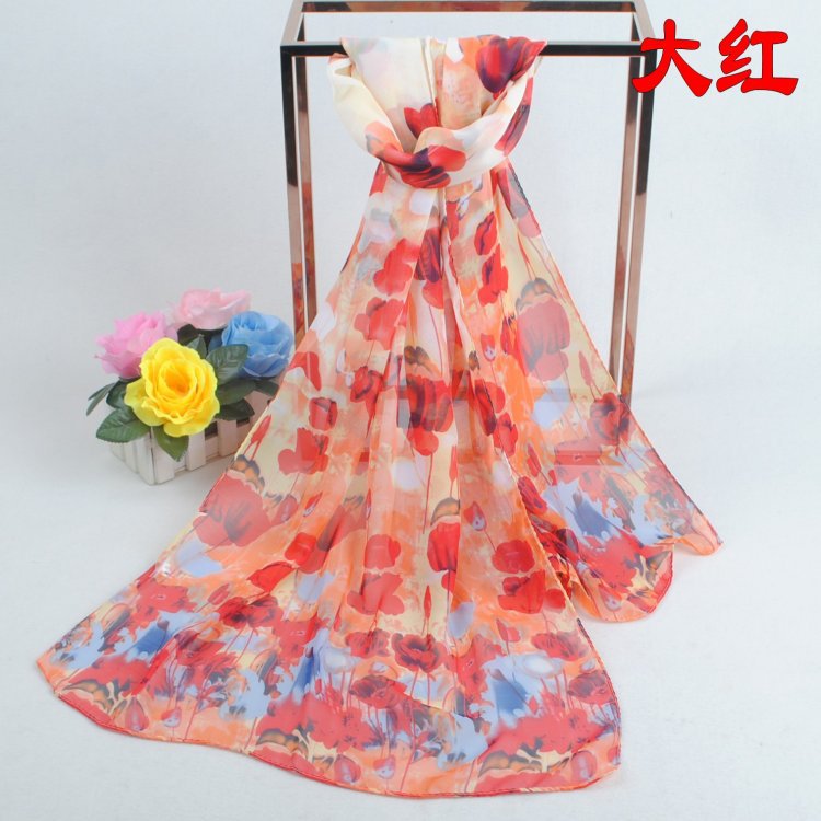 Silk hand painted scarf
